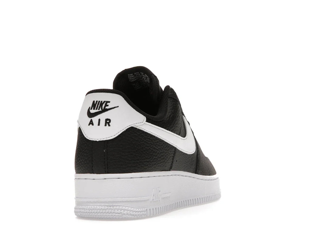 Nike Air Force 1 Low '07 Schwarz Weiß Genarbtes Leder