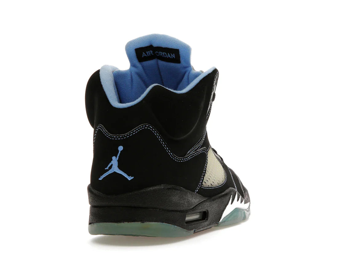 Jordan 5 Retro Schwarz/University Blue
