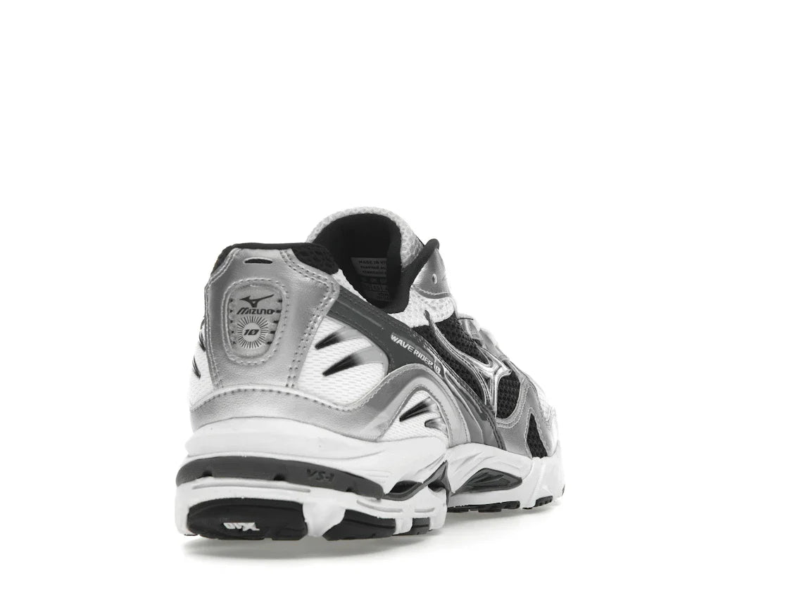 Mizuno Wave Rider 10 Weiß Silber Schwarz