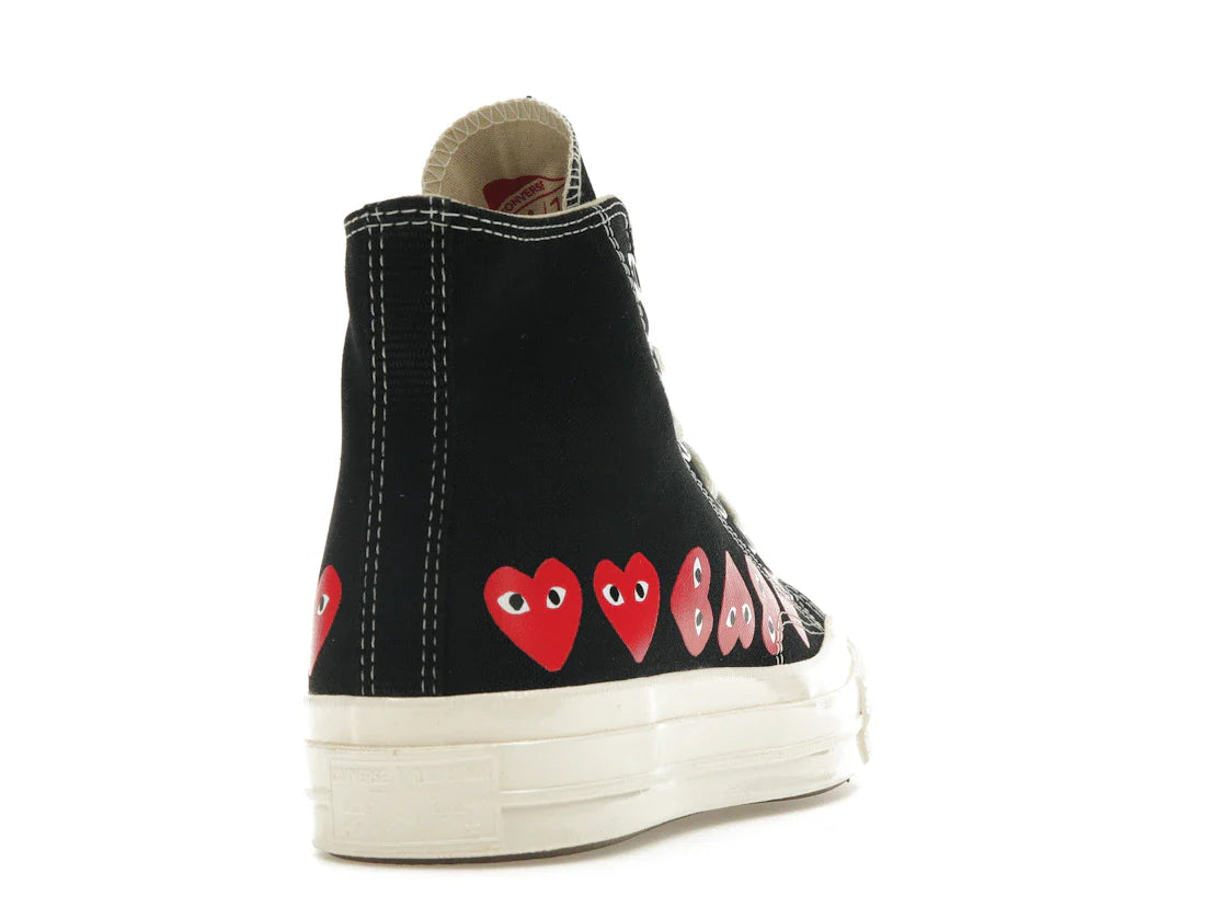 Converse Chuck Taylor All Star 70 Hi Comme des Garçons PLAY Multi-Heart Schwarz