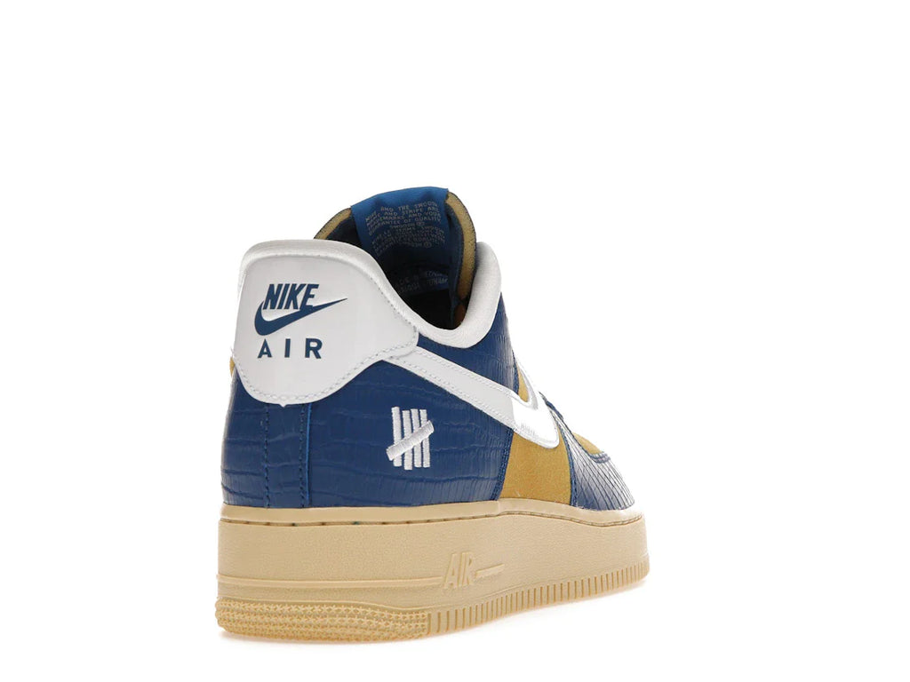 Nike Air Force 1 Low SP Undefeated 5 On It Blau Gelb Croc