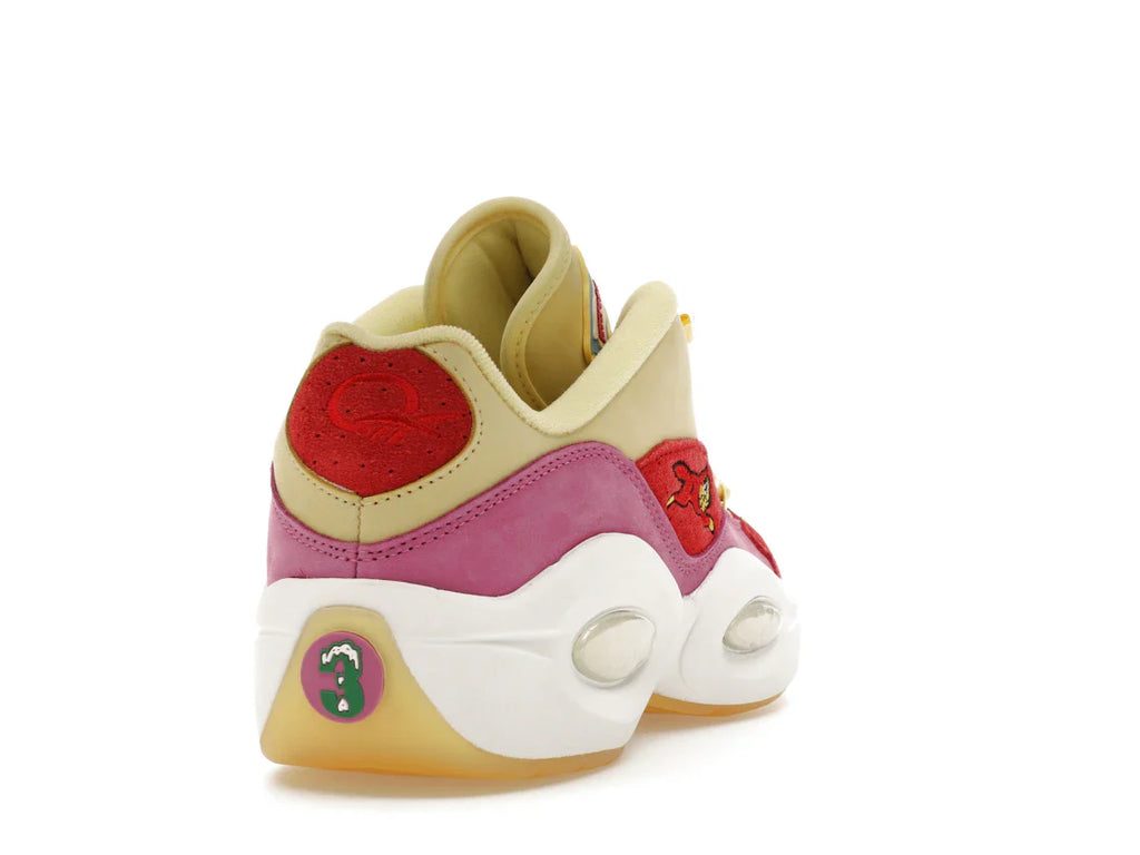 Reebok Question Low BBC Ice Cream Running Dog Gelb Rot