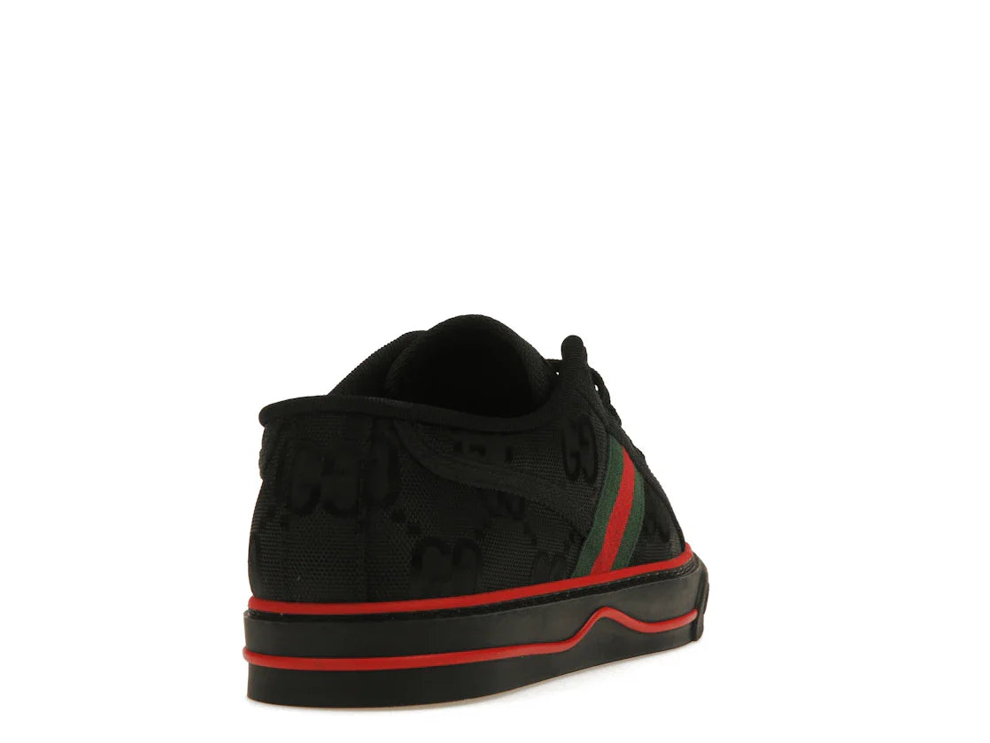 Gucci Off The Grid Tennis 1977 Low ECONYL Schwarz GG Grün Rot