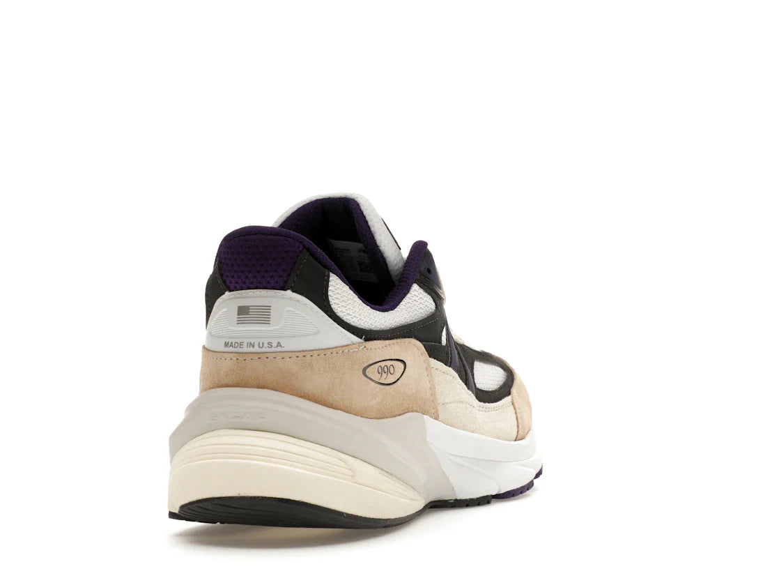 New Balance 990v6 MiUSA Teddy Santis Weiß Schwarz Pflaume