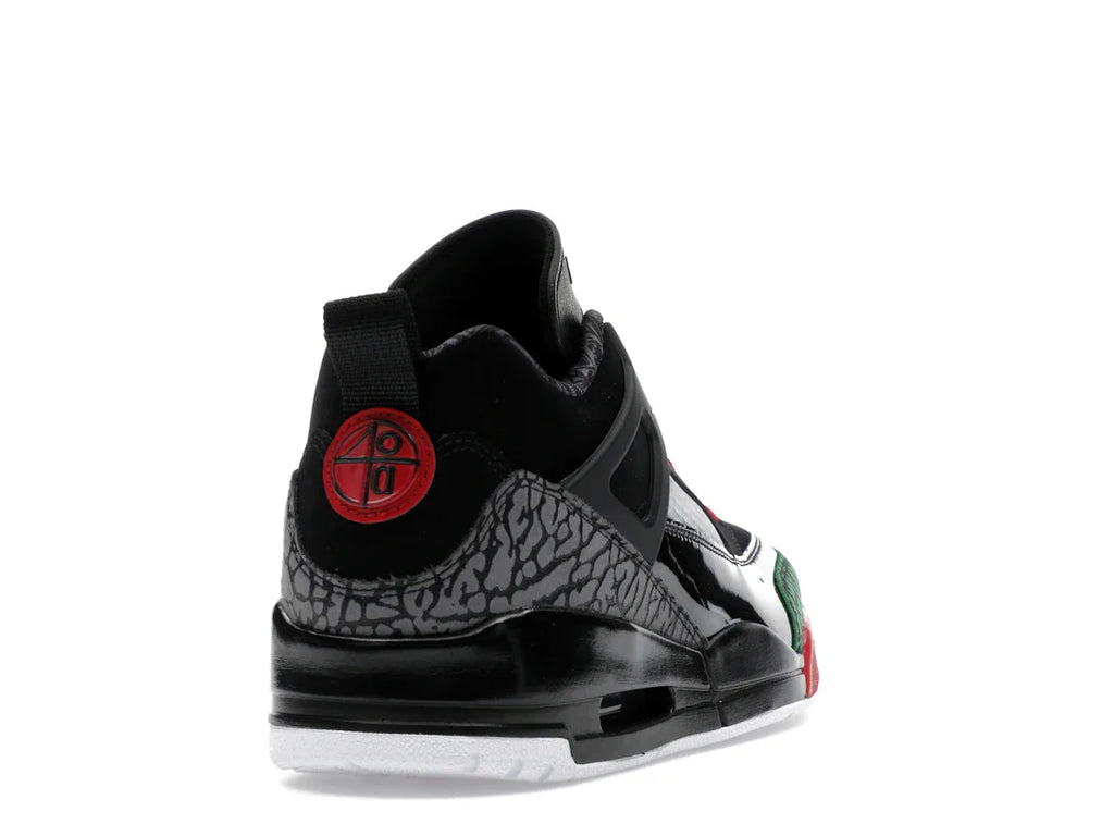 Jordan Spizike Low Schwarz Klassisch Grün Weiß Varsity Rot