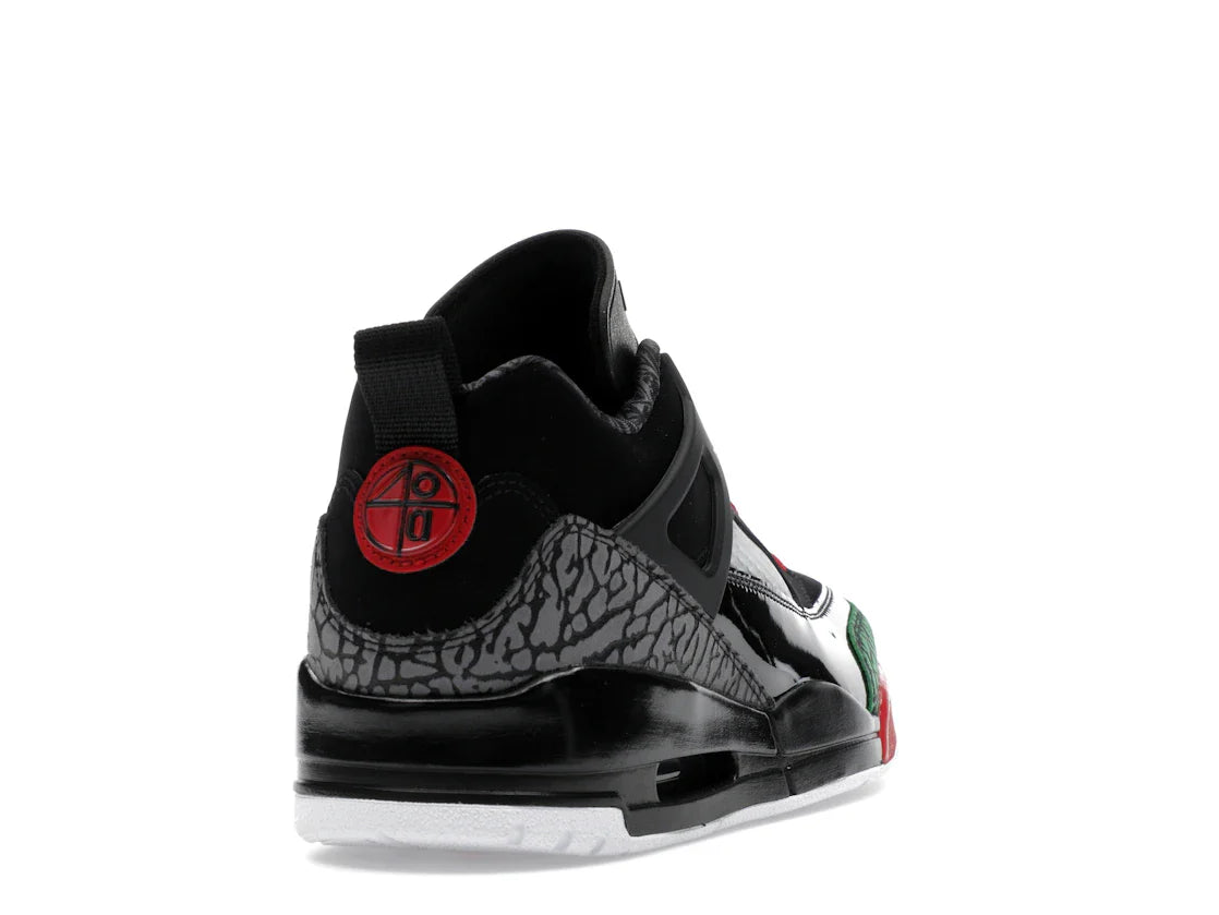 Jordan Spizike Low Schwarz Klassisch Grün Weiß Varsity Rot
