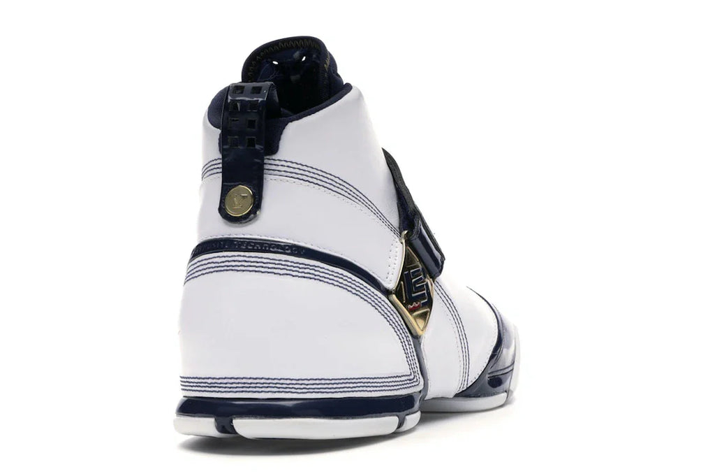Nike LeBron 5 Weiß Navy Metallic Gold