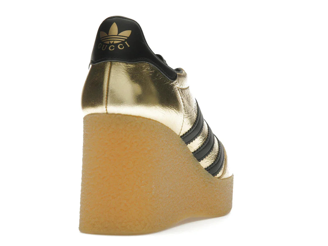 adidas x Gucci Gazelle Wedge Gold Metallic Black (Damen)