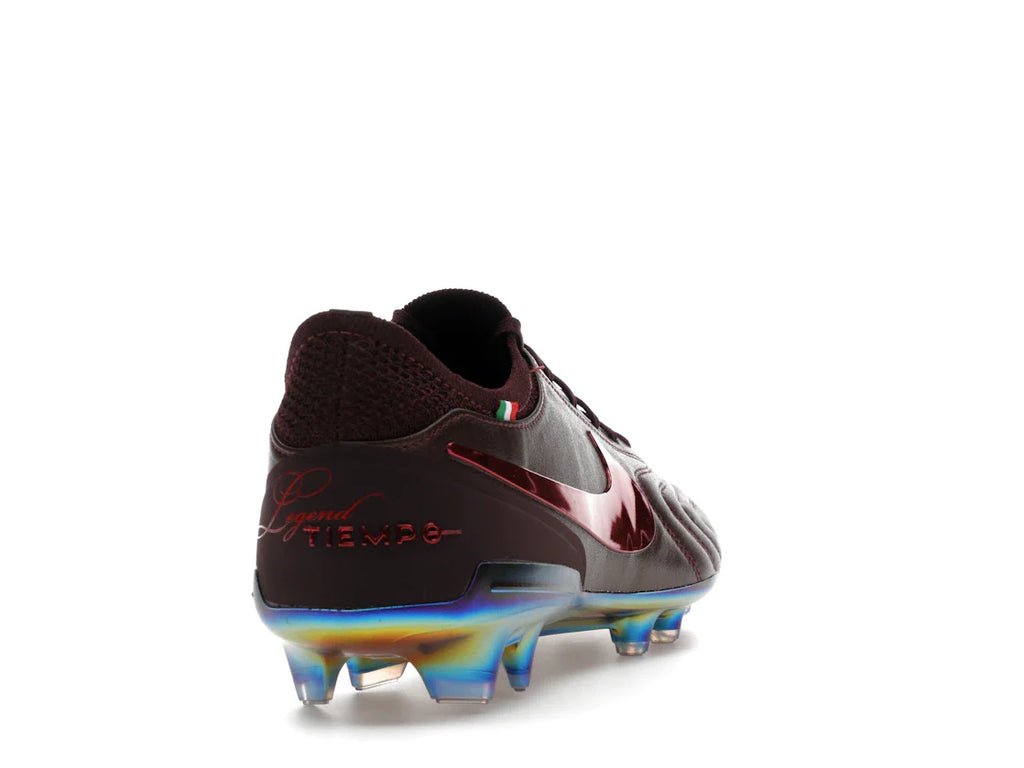 Nike Tiempo Legend 10 Elite Luxe FG Montebelluna Leder Portwein