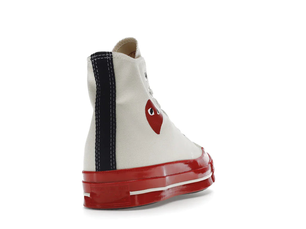 Converse Chuck Taylor All Star 70 Hi Comme des Garcons PLAY Egret Red Zwischensohle