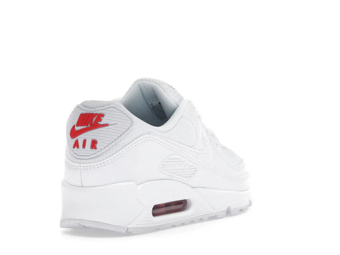 Nike Air Max 90 Weiß Hellkarmesinrot