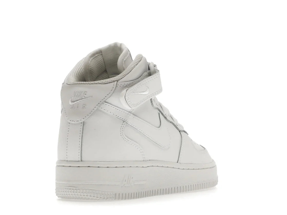 Nike Air Force 1 Mid LE Triple White (GS)