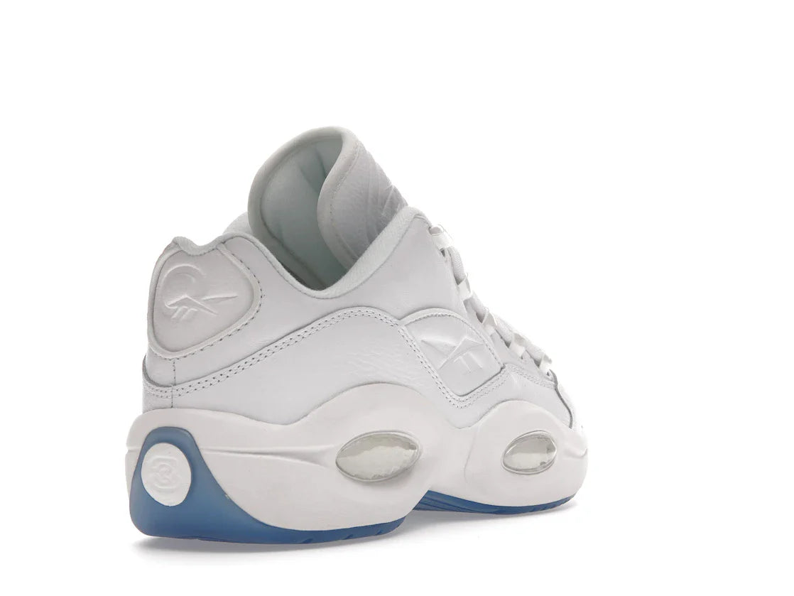 Reebok Question Low Weiß Klare blaue Sohle