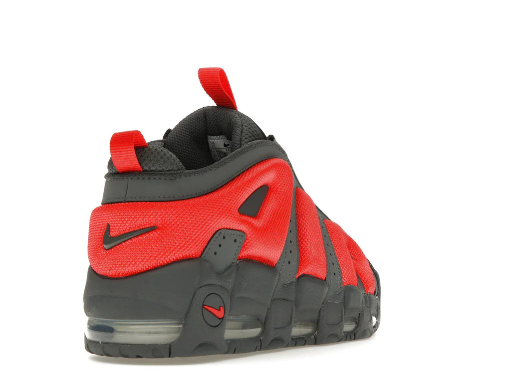 Nike Air More Uptempo Low Dunkelgrau Hellkarmesinrot