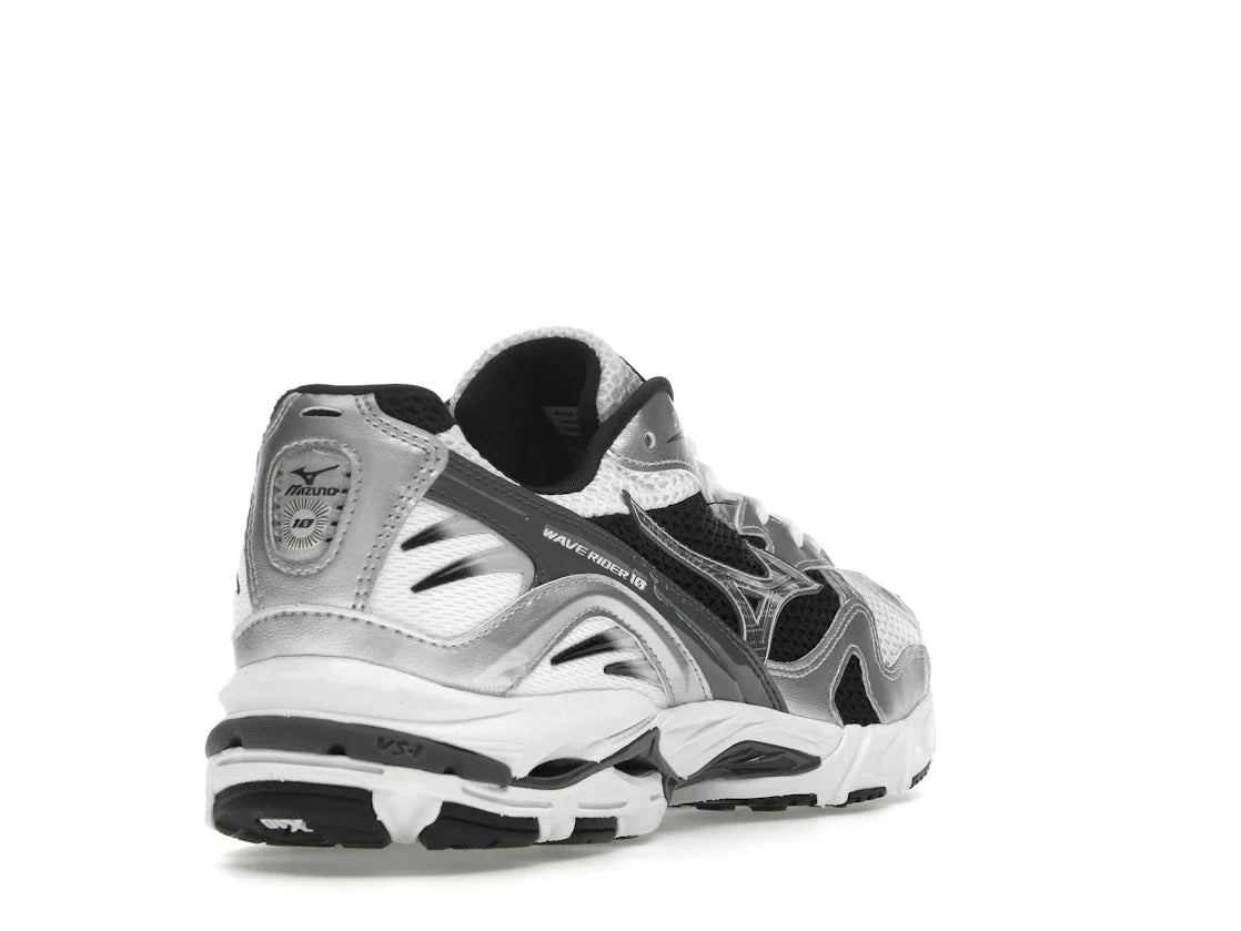 Mizuno Wave Rider 10 Weiß Silber Schwarz