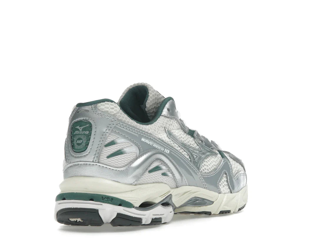 Mizuno Wave Rider 10 Weiß Schiefer Bistro Grün