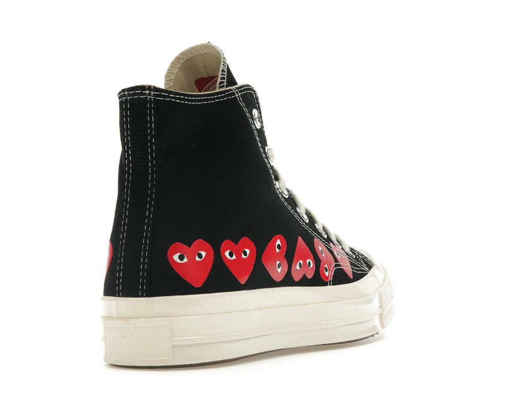 Converse Chuck Taylor All Star 70 Hi Comme des Garçons PLAY Multi-Heart Schwarz