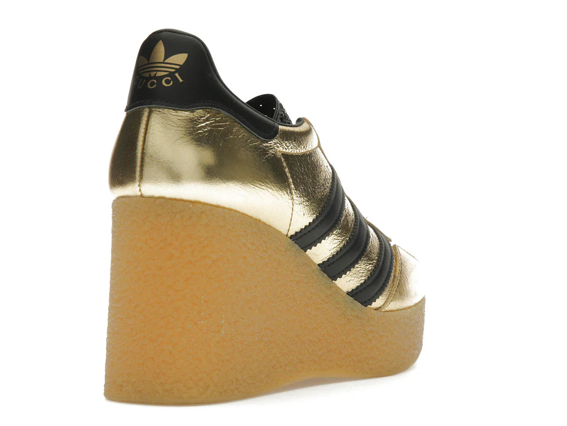 adidas x Gucci Gazelle Wedge Gold Metallic Black (Damen)