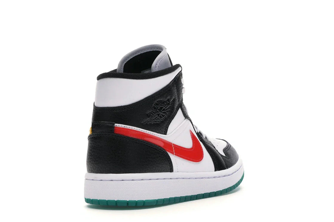 Jordan 1 Mid Alternate Swooshes Rot Gelb (Damen)