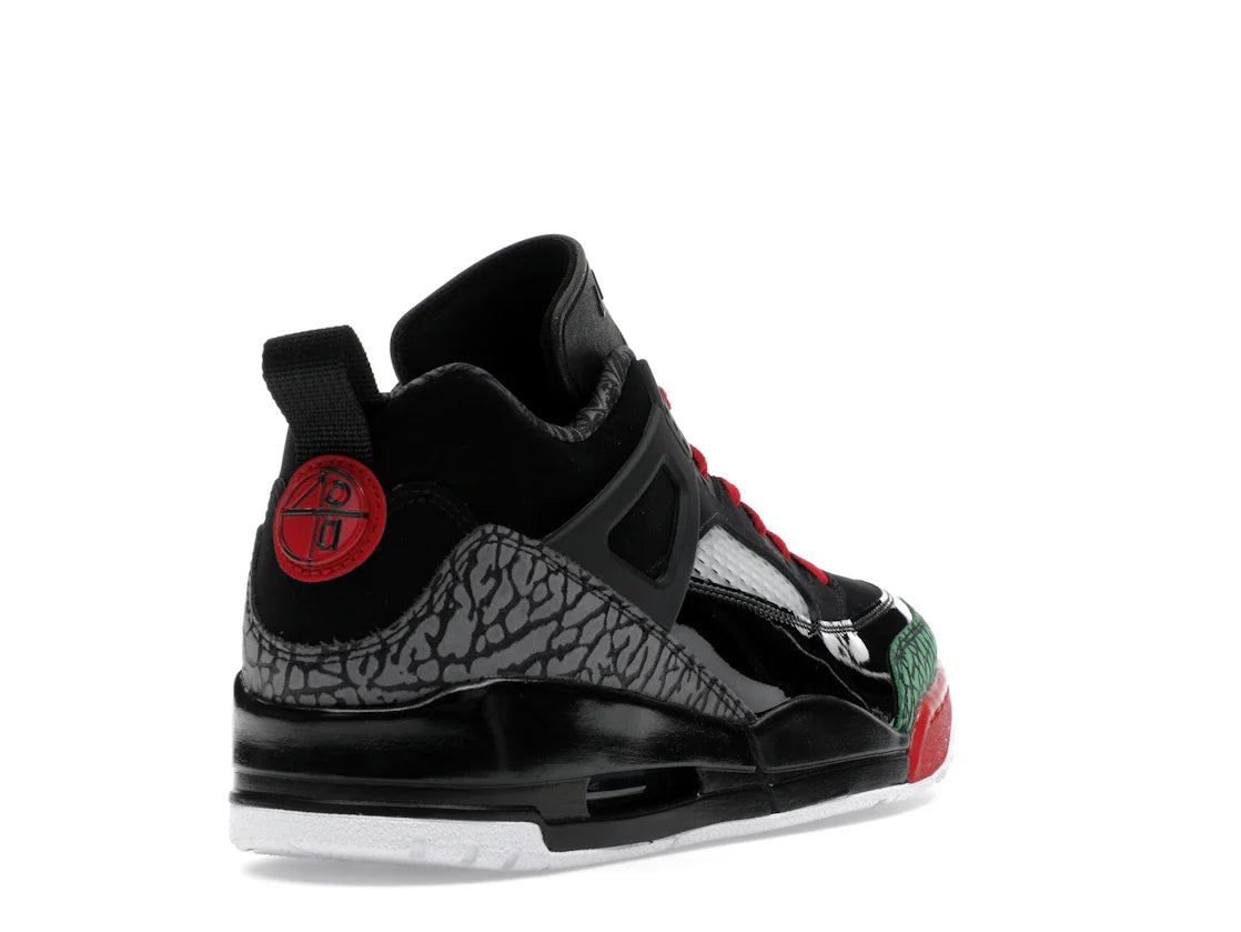 Jordan Spizike Low Schwarz Klassisch Grün Weiß Varsity Rot