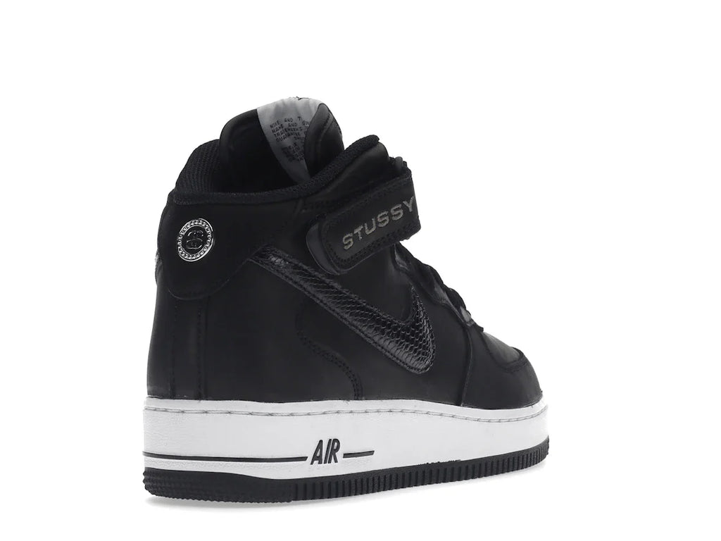 Nike Air Force 1 Mid Stussy Schwarz Weiß