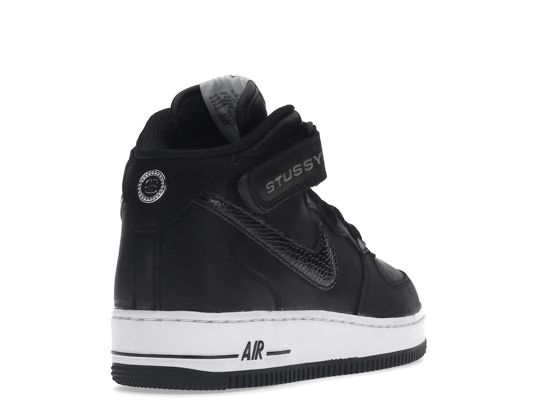 Nike Air Force 1 Mid Stussy Schwarz Weiß