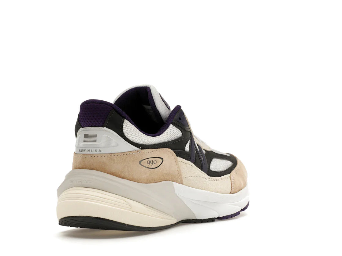 New Balance 990v6 MiUSA Teddy Santis Weiß Schwarz Pflaume