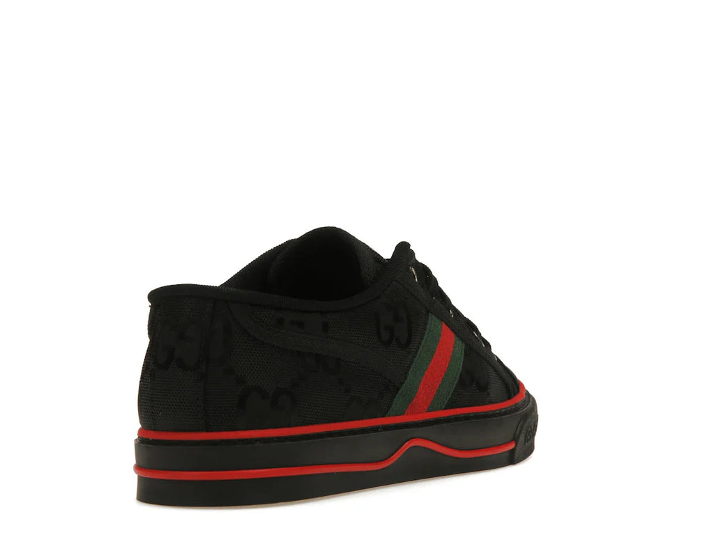 Gucci Off The Grid Tennis 1977 Low ECONYL Schwarz GG Grün Rot