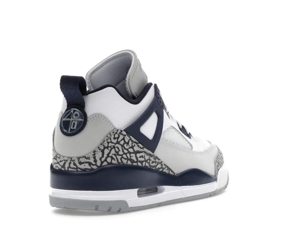 Jordan Spizike Low Weiß Neutralgrau Anthrazit Mitternachtsblau