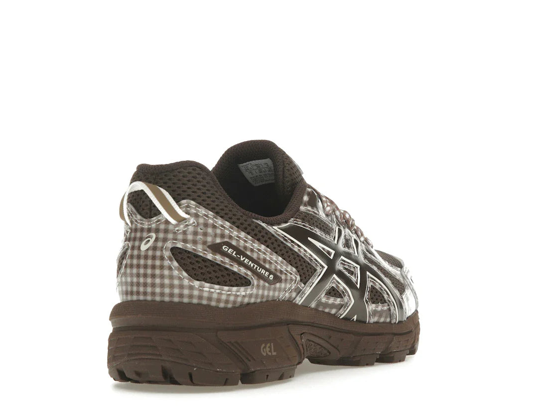 ASICS Gel-Venture 6-stöckiges Modell, rotbraunes Vichy-Karo