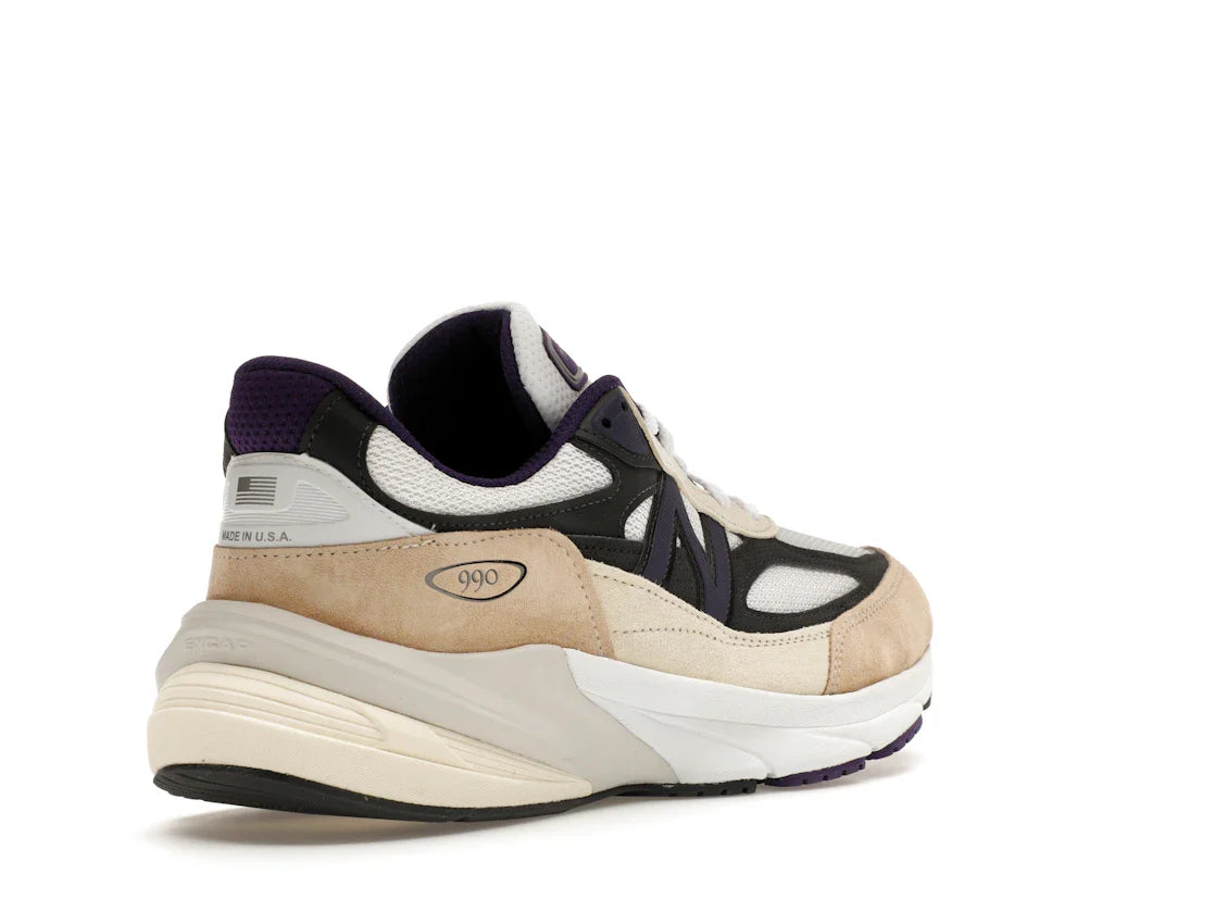 New Balance 990v6 MiUSA Teddy Santis Weiß Schwarz Pflaume
