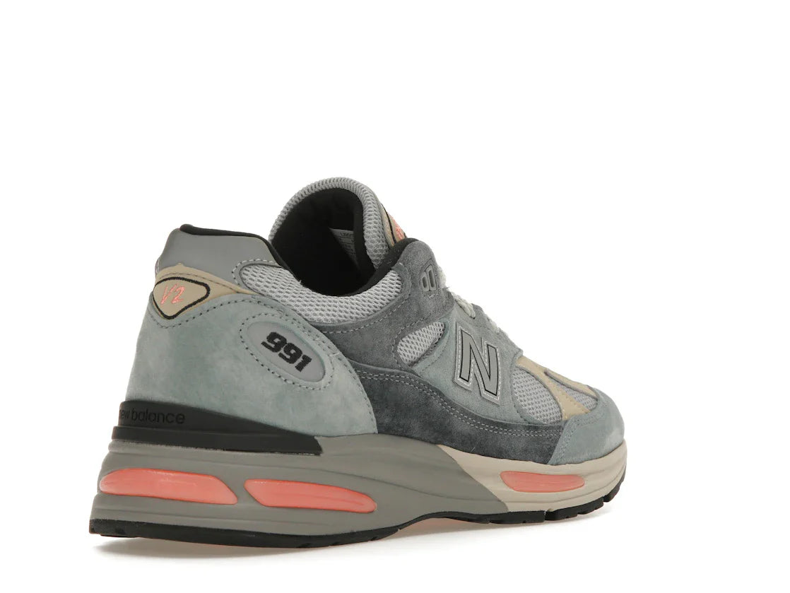 New Balance 991 MiUK Silber Blau Turbulenz