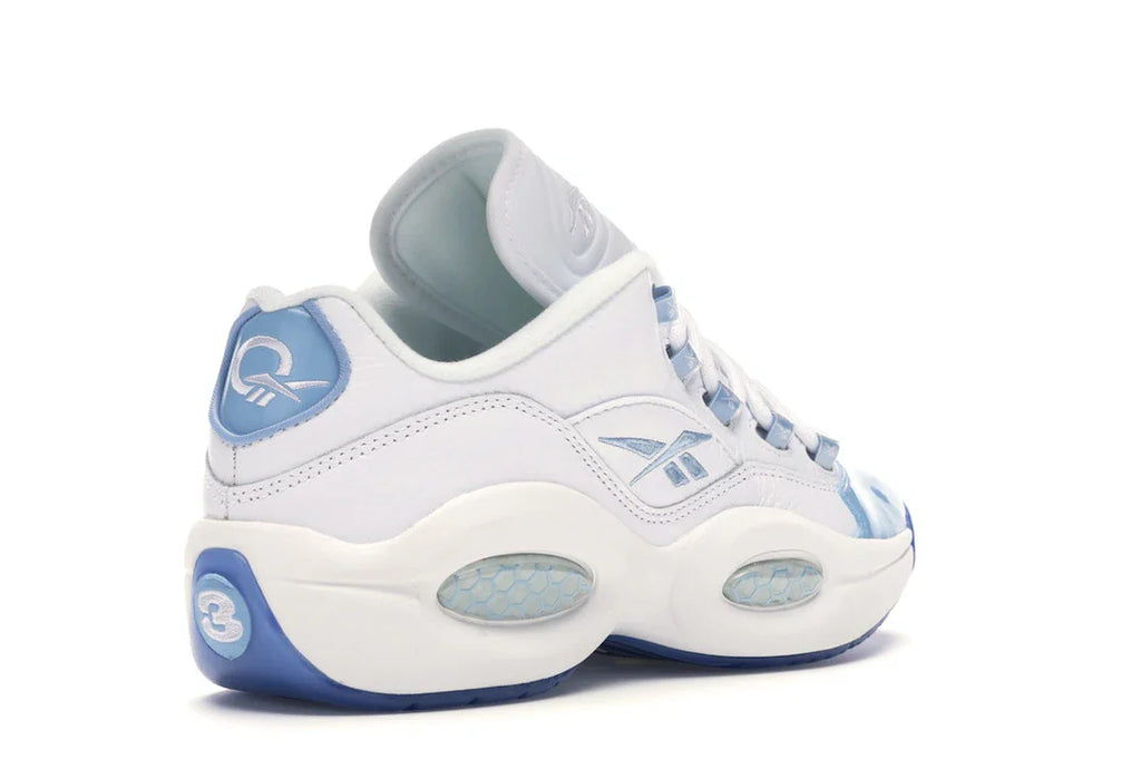Reebok Question Low Patent Toe Carolina Blue