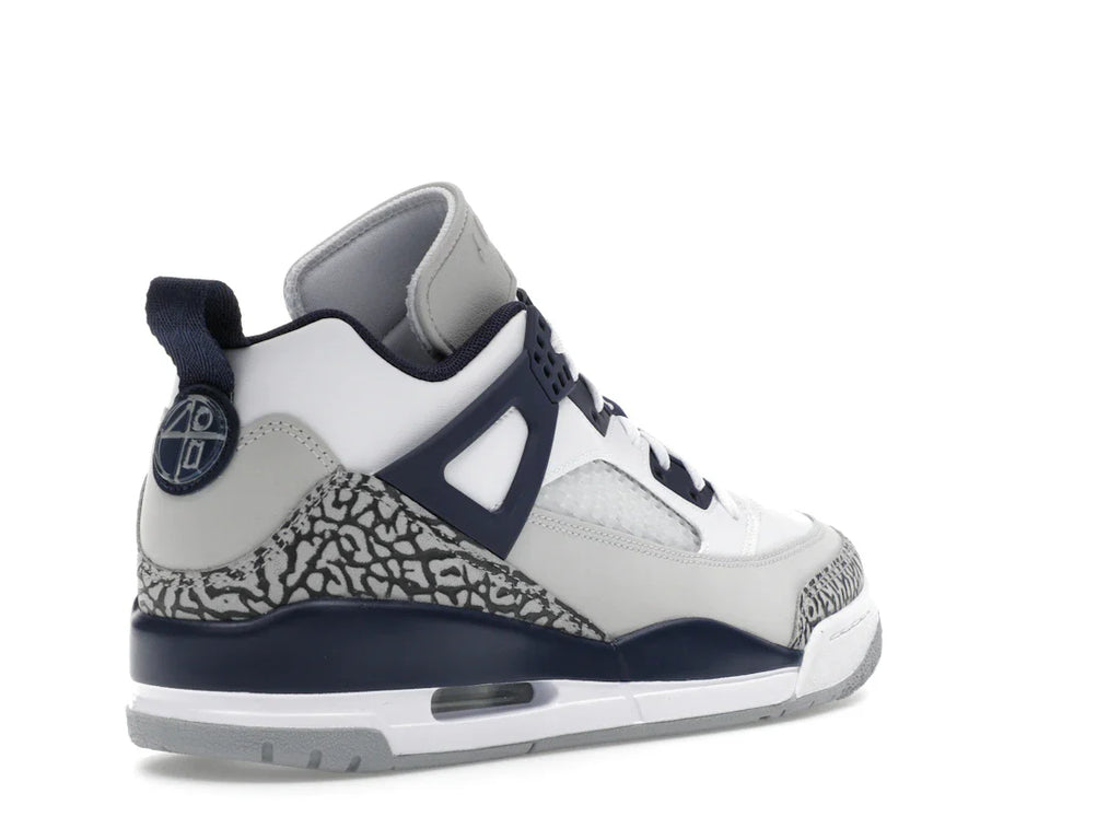 Jordan Spizike Low Weiß Neutralgrau Anthrazit Mitternachtsblau
