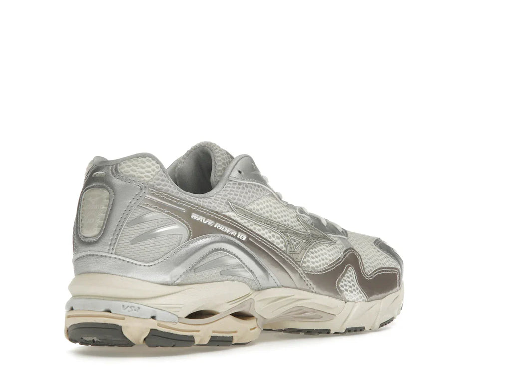 Mizuno Wave Rider 10 Metallic Schneeweiß