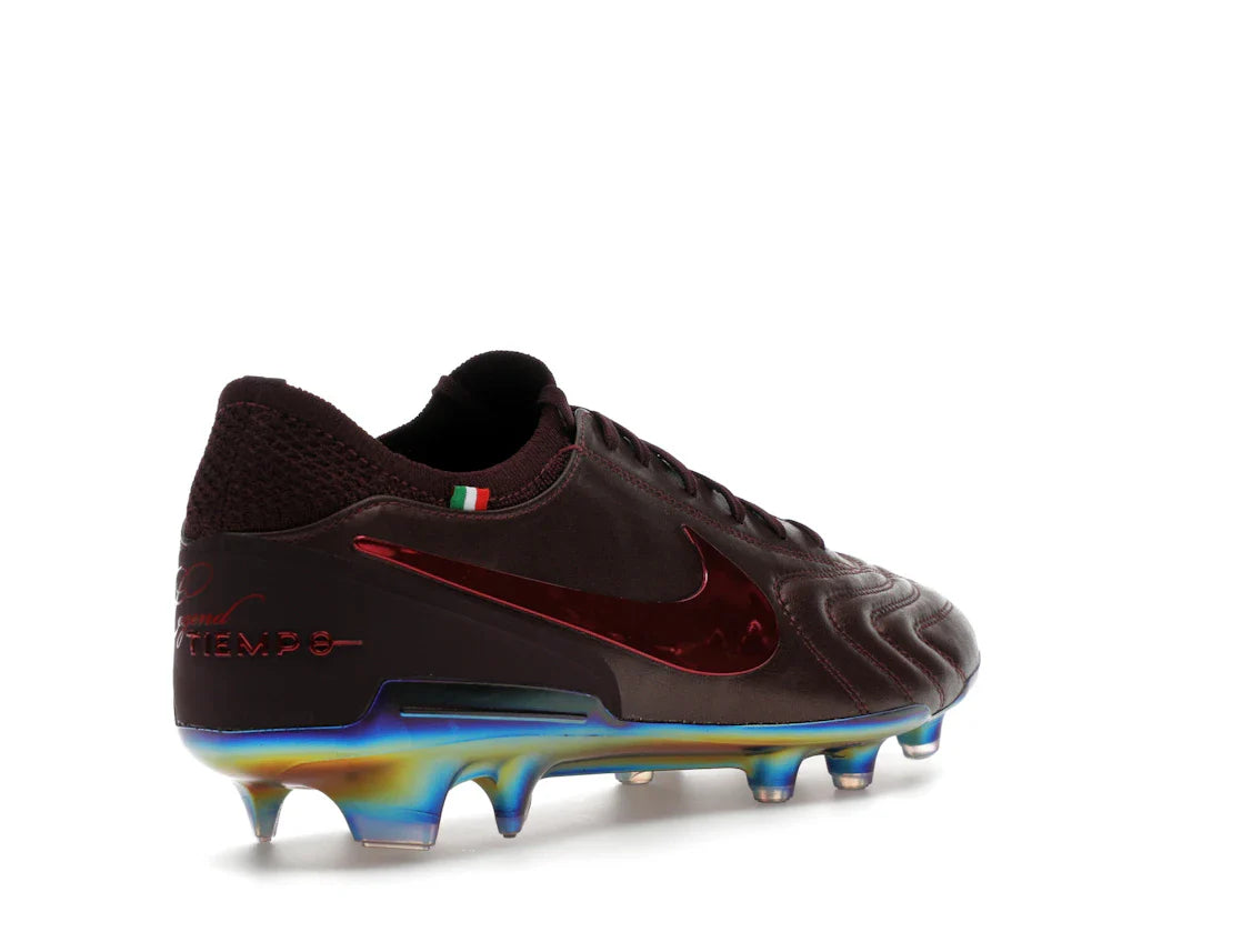 Nike Tiempo Legend 10 Elite Luxe FG Montebelluna Leder Portwein