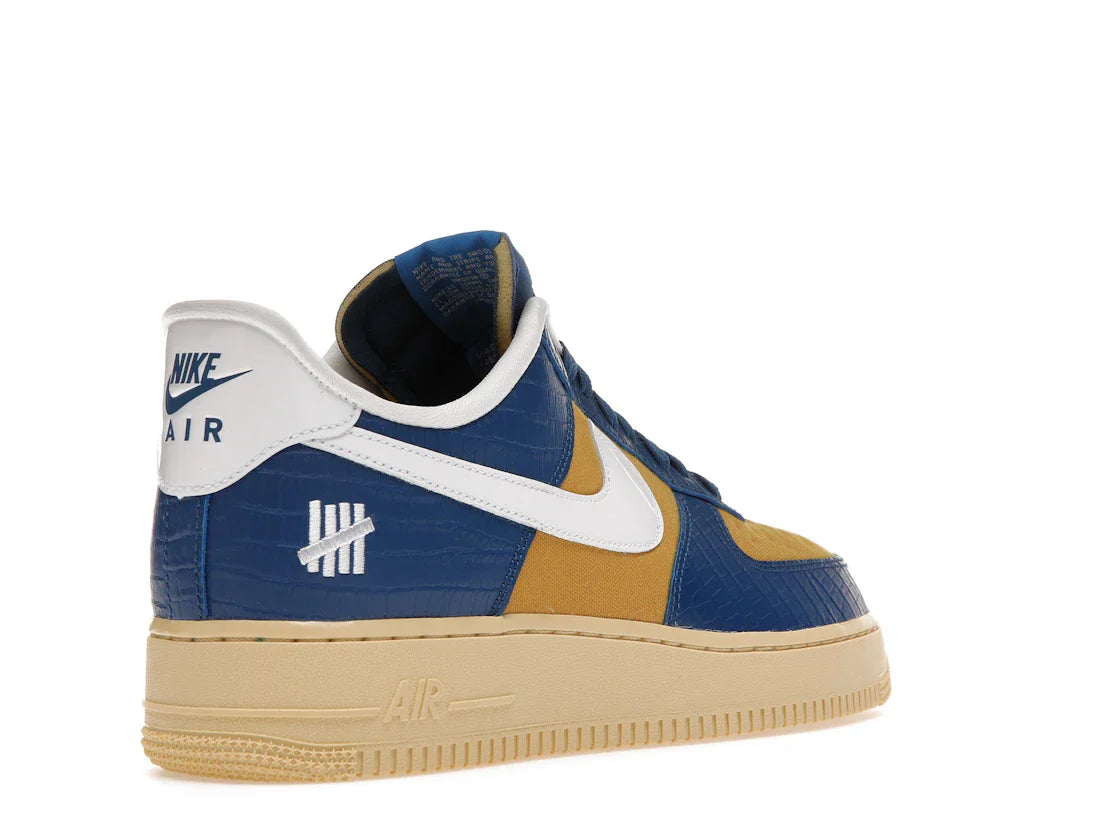 Nike Air Force 1 Low SP Undefeated 5 On It Blau Gelb Croc