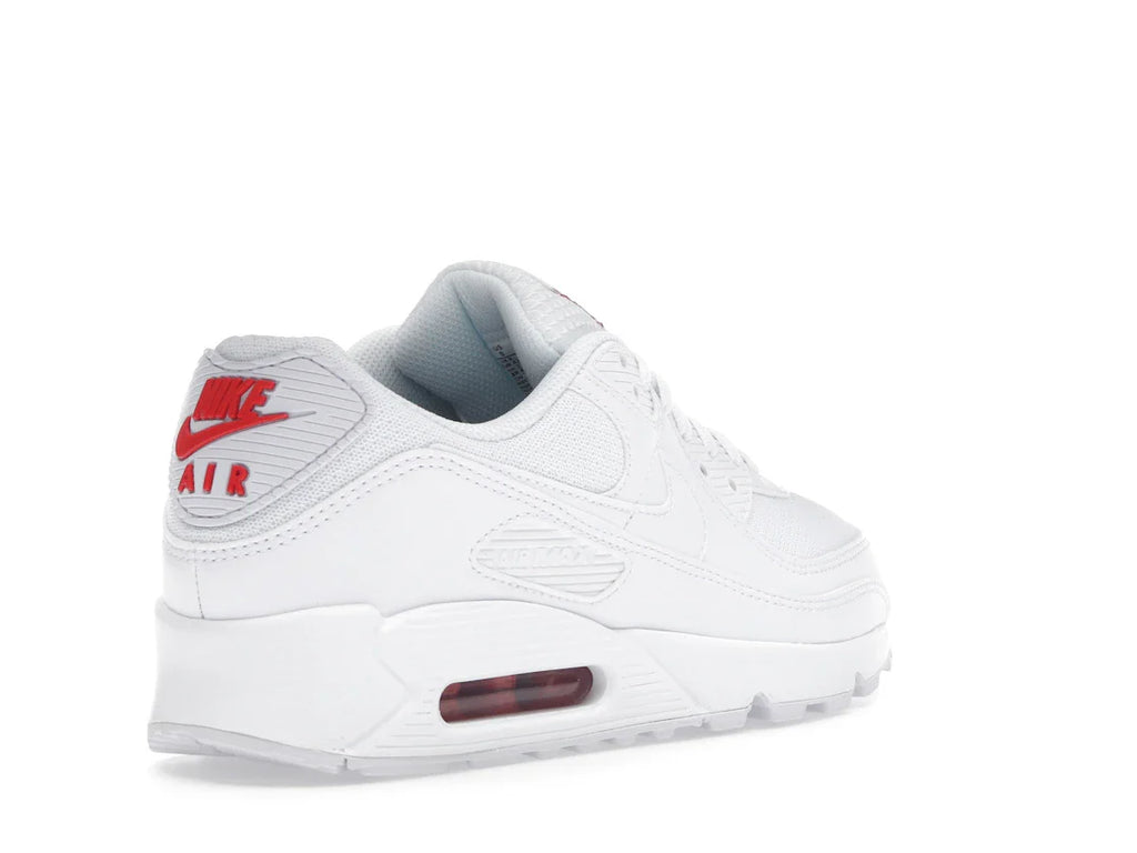 Nike Air Max 90 Weiß Hellkarmesinrot