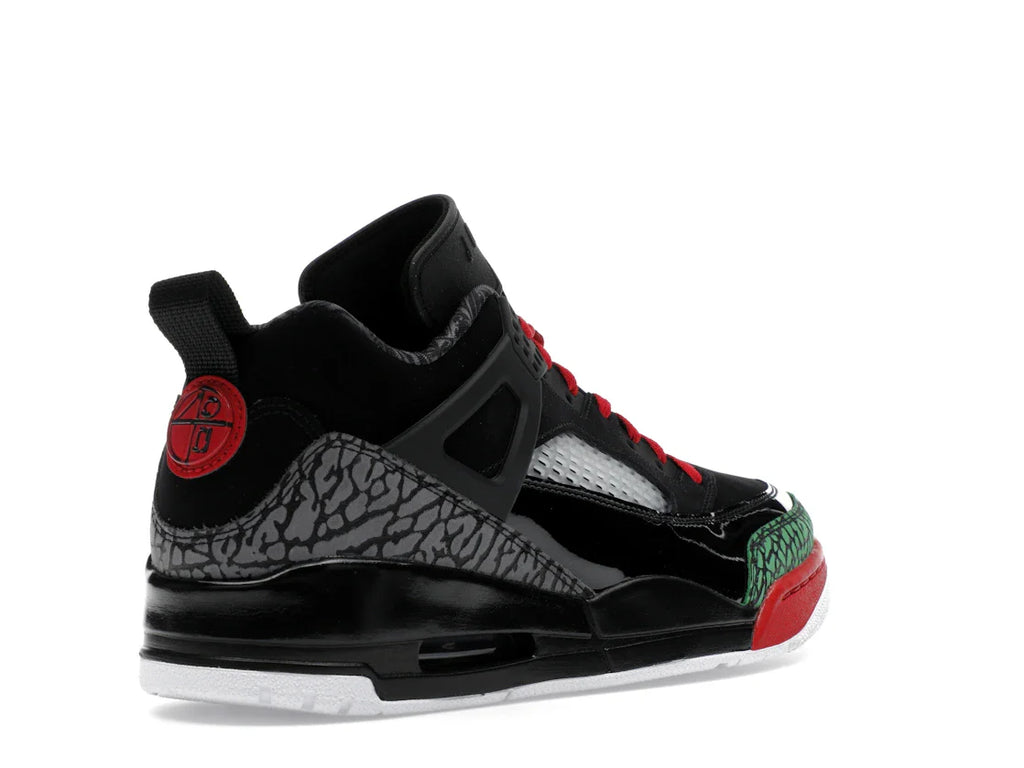 Jordan Spizike Low Schwarz Klassisch Grün Weiß Varsity Rot