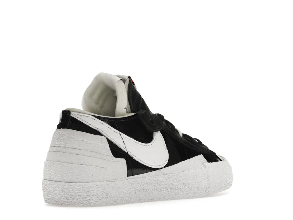 Nike Blazer Low Sacai Schwarzes Lackleder