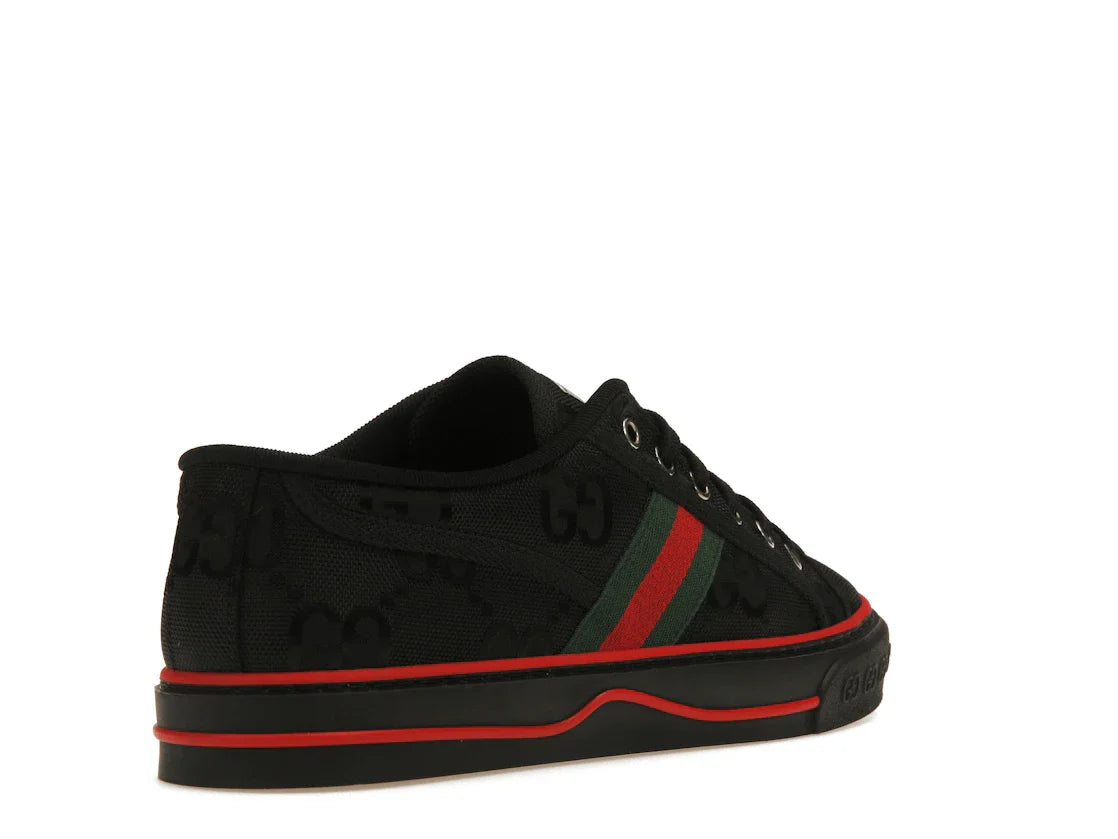 Gucci Off The Grid Tennis 1977 Low ECONYL Schwarz GG Grün Rot