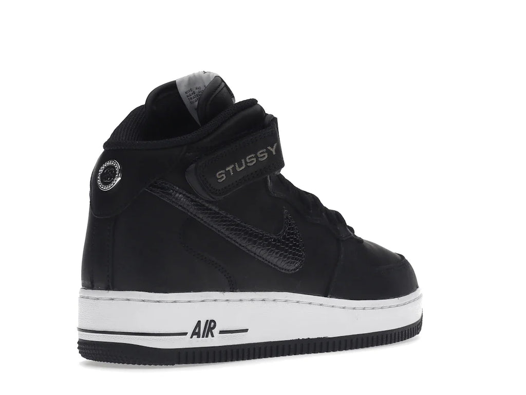 Nike Air Force 1 Mid Stussy Schwarz Weiß