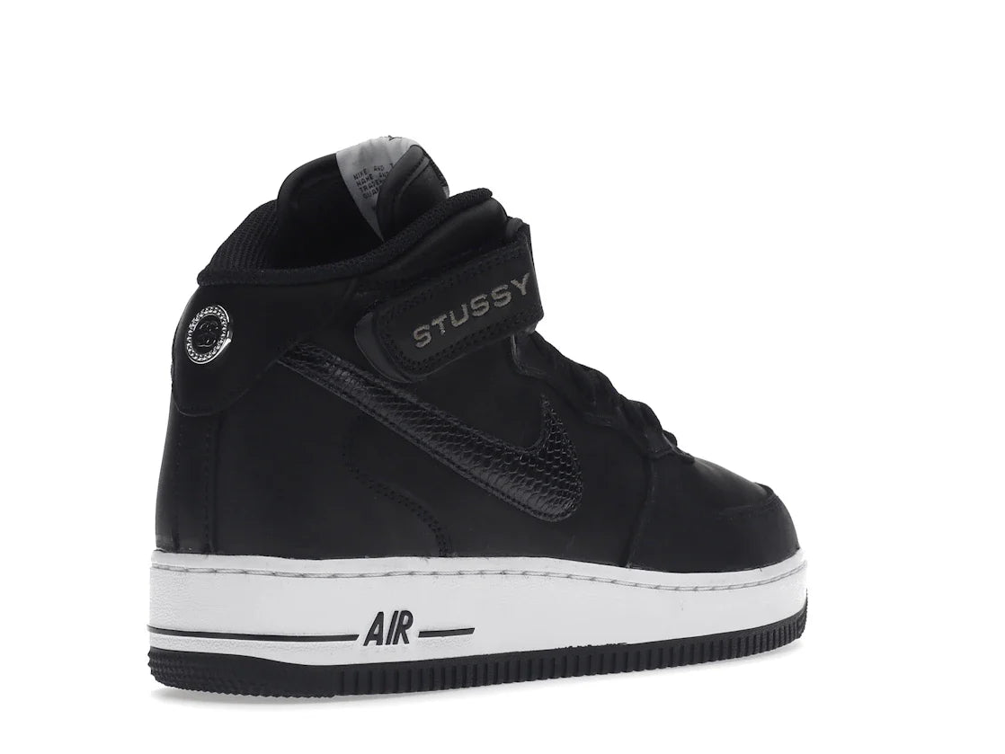 Nike Air Force 1 Mid Stussy Schwarz Weiß