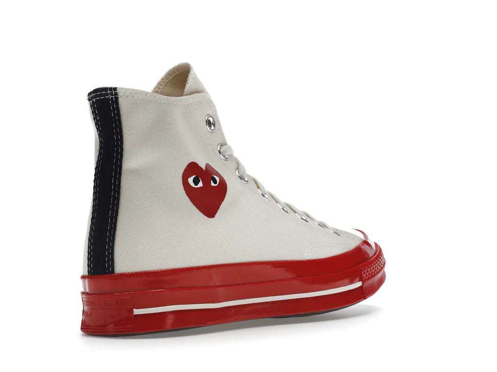 Converse Chuck Taylor All Star 70 Hi Comme des Garcons PLAY Egret Red Zwischensohle