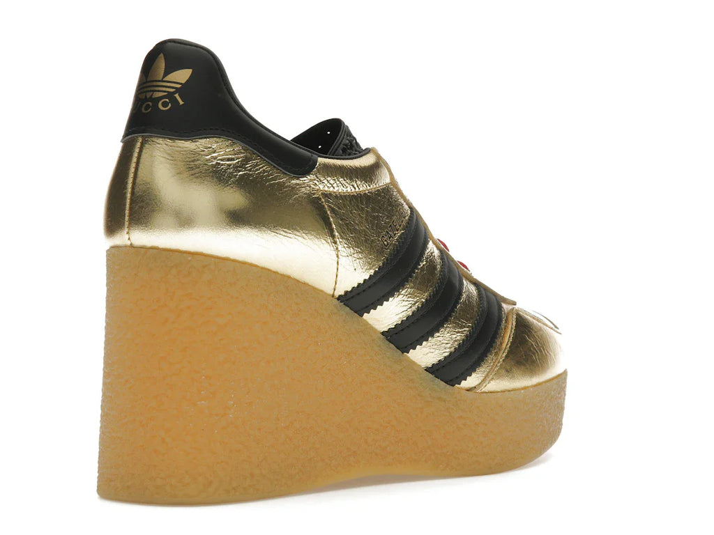 adidas x Gucci Gazelle Wedge Gold Metallic Black (Damen)