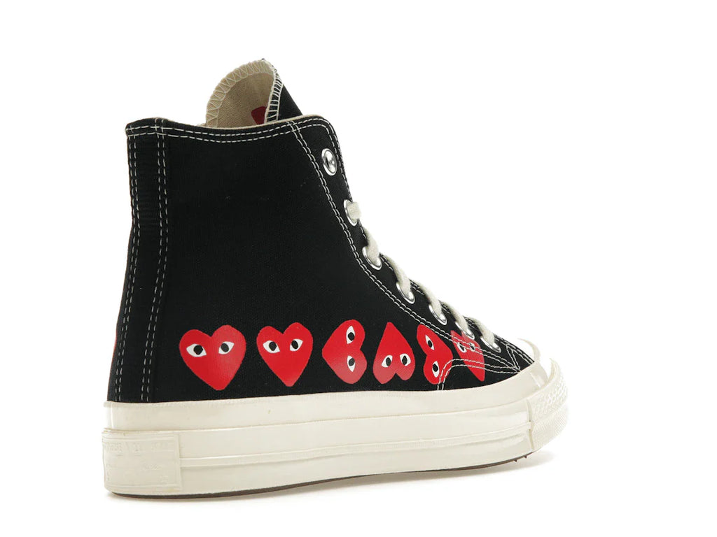 Converse Chuck Taylor All Star 70 Hi Comme des Garçons PLAY Multi-Heart Schwarz