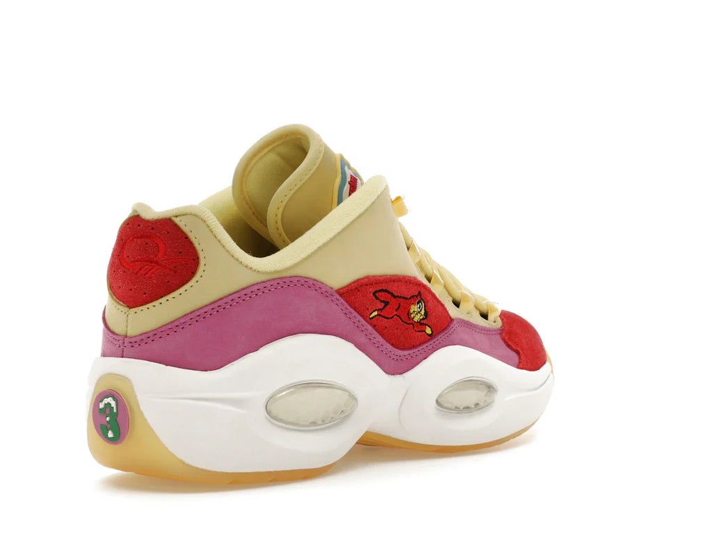 Reebok Question Low BBC Ice Cream Running Dog Gelb Rot