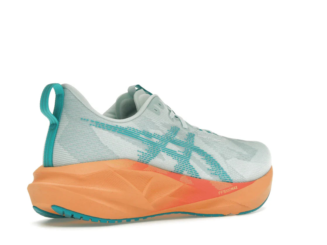 ASICS Novablast 5 Beruhigende Meereswellen-Türkis-Orange