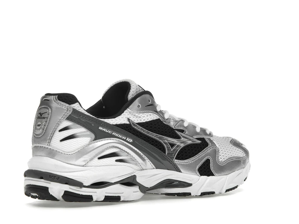 Mizuno Wave Rider 10 Weiß Silber Schwarz