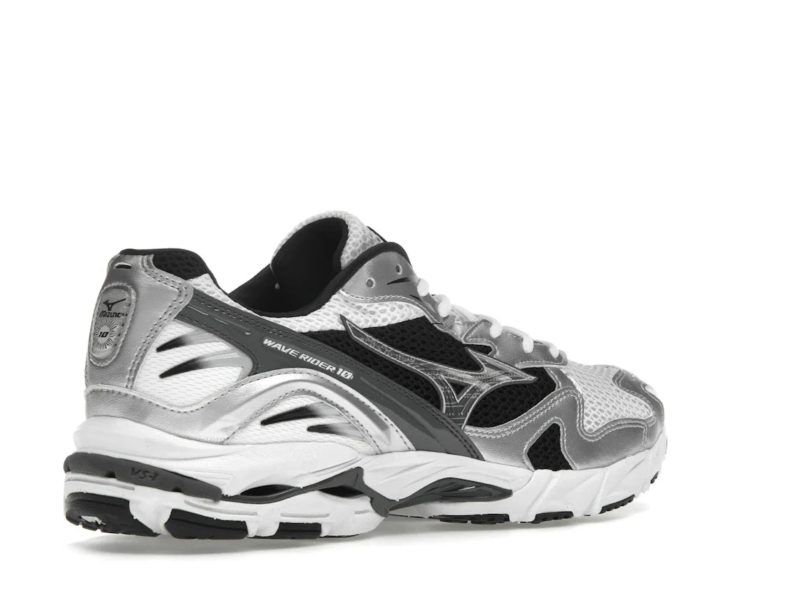 Mizuno Wave Rider 10 Weiß Silber Schwarz